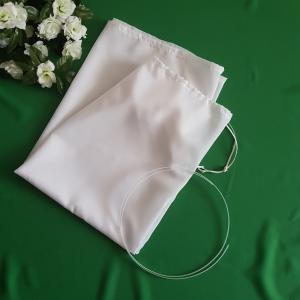 Megköthető derekú, fehér színű, 1 karikás, selyem menyasszonyi alsószoknya, abroncs, lépéskönnyítő