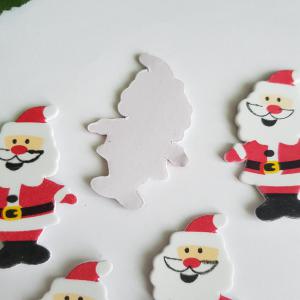 Mikulás alakú pufi matrica, öntapadós karácsonyi dísz DARABRA