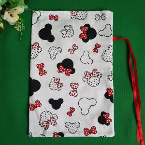 Minnie egér mintás mikulás zsák, textil ajándéktasak