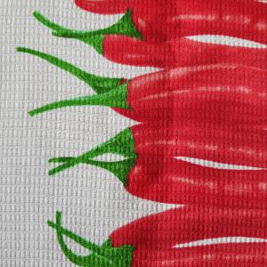 Nagyméretű paprika mintás pamut konyharuha, törlőkendő