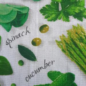 Nagyméretű zöldség mintás pamut konyharuha, törlőkendő