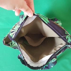 Pálma mintás handmade válltáska, bevásárlótáska