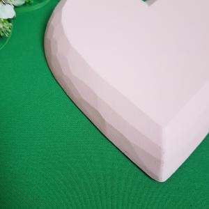 Rózsaszín, szív alakú tálaló, kínáló tányér, esküvői dekorációs tálca