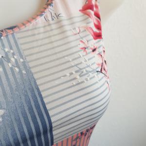 S-es egyedi készítésű, virágmintás miniruha, ujjatlan nyári ruha, tunika