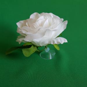 Selyem rózsa autódísz tapadókoronggal