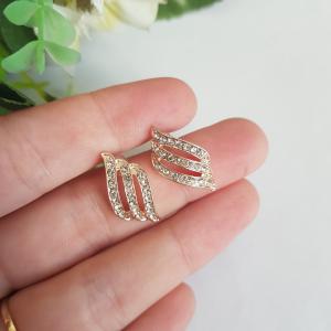 Strasszköves, hullám mintás fülbevaló