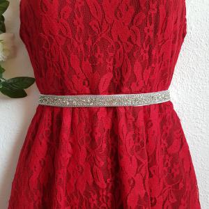 Strasszköves menyasszonyi öv, hófehér szatén öv