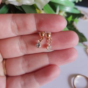 Strasszköves, szív díszes ékszerszett: nyaklánc + fülbevaló + gyűrű