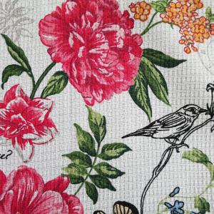 Virág mintás pamut konyharuha, törlőkendő