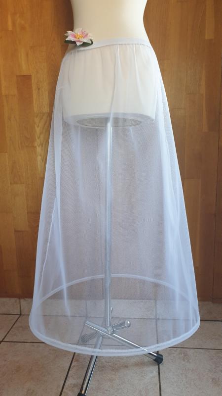 Fehér színű, 1 karikás menyasszonyi alsószoknya, abroncs, lépéskönnyítő - 100cm feletti