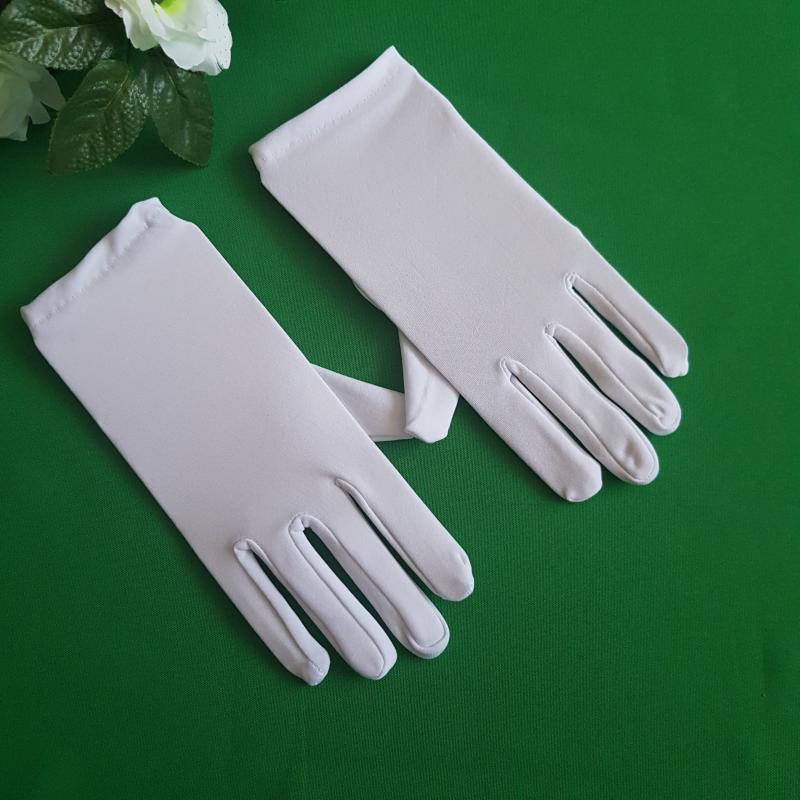 Hófehér alkalmi kesztyű - uniszex