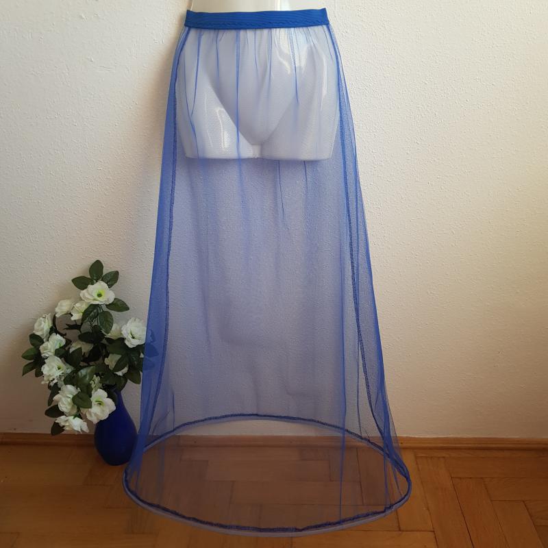 Kék színű, 1 karikás alsószoknya, abroncs, lépéskönnyítő