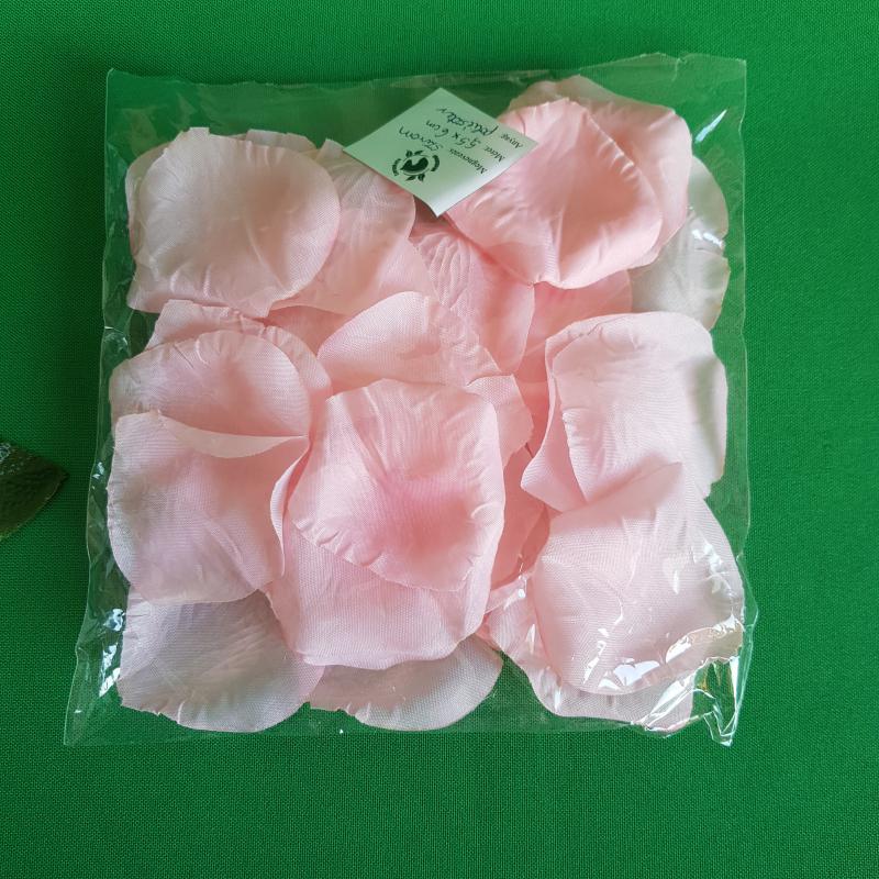 Nagyméretű Rózsaszín textil virágszirom