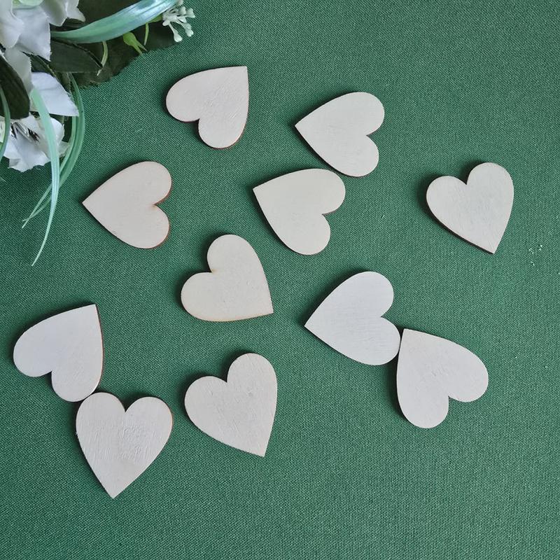 Natúr színű szív alakú dísz - 4 x 4cm