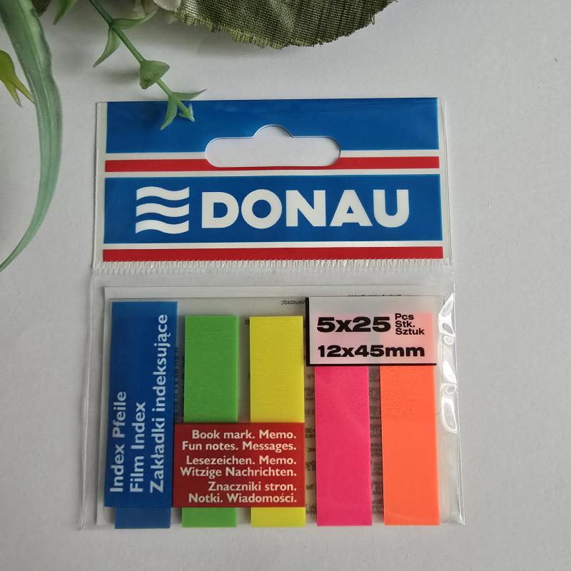 Neon színű műanyag jelölőcímke 5x25 lap, 12x45mm