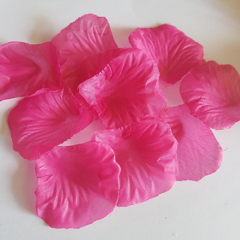 Pink színű 100db-os textil virágszirom