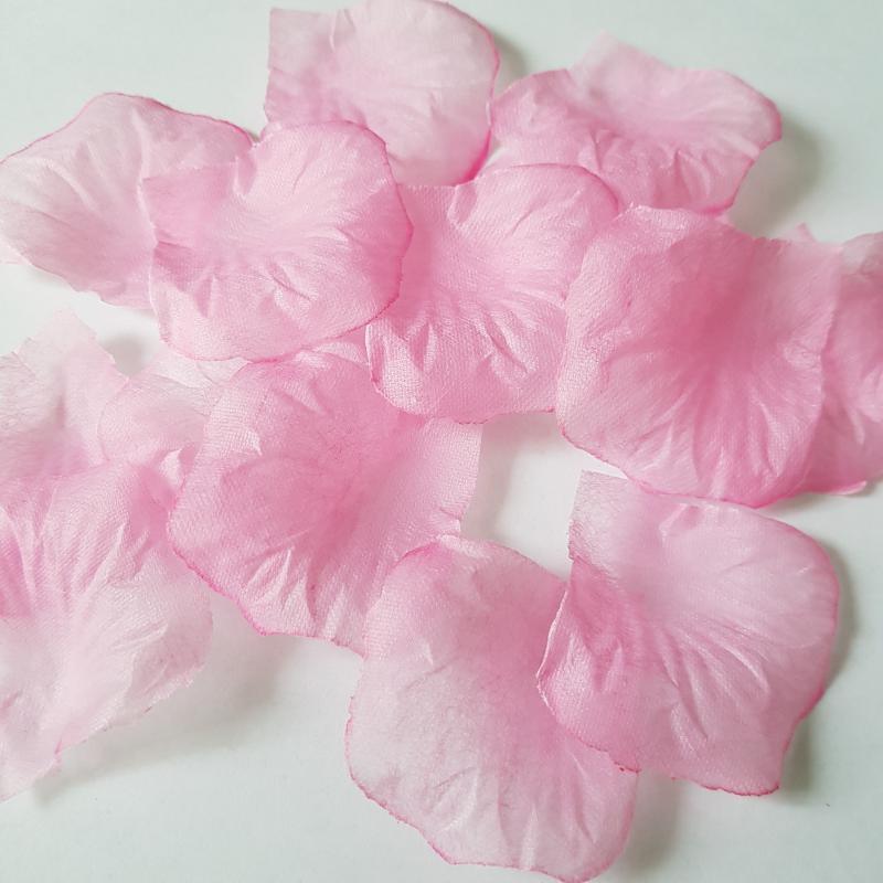 Rózsaszín 100db-os textil virágszirom