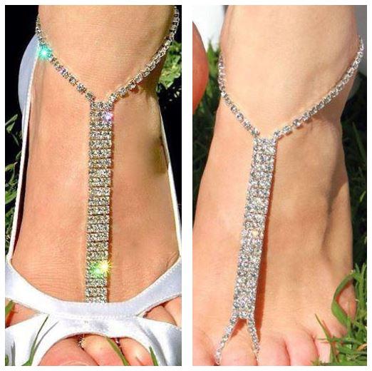 Strasszköves lábékszer