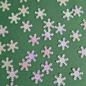 100db-os irizáló hópehely alakú karácsonyi konfetti, dekoráció