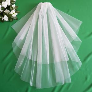 2 rétegű, szegetlen szélű EKRÜ menyasszonyi fátyol (18.2)