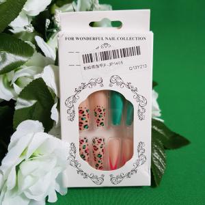 24db-os szűkített négyzet alakú DIY műköröm szett folyékony ragasztóval – párduc mintás