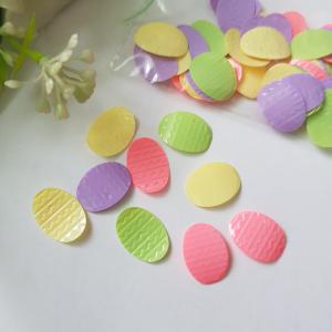 3g-os színes, dombornyomott, tojás alakú húsvéti konfetti, dekoráció