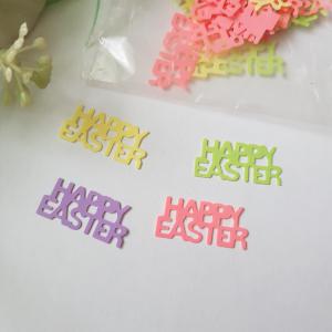 3g-os színes, Happy Easter felirat alakú húsvéti konfetti, dekoráció