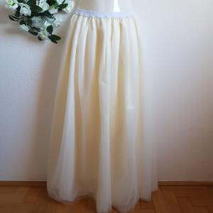 5 rétegű ekrü maxi tüll szoknya