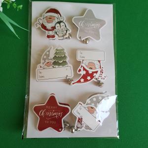 6db-os karácsonyi ajándékkísérő matrica csengettyűvel