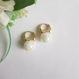 AB színű óriás gyöngyös fülbevaló