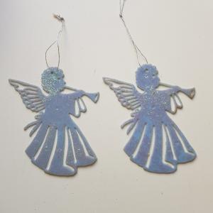 Csillogós angyal karácsonyfadísz