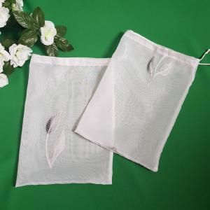 Hímzett levél mintás öko zsák, öko zacskó, újrahasználható környezetbarát bevásárló tasak