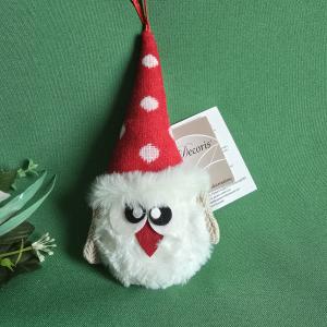 Karácsonyi bagoly dekoráció, karácsonyfadísz, lakásdekor