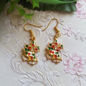 Karácsonyi, csengő alakú fülbevaló