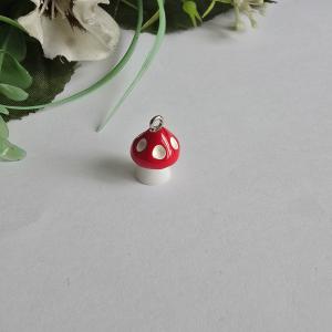 Mini gomba alakú medál, charm, dísz, gyöngy