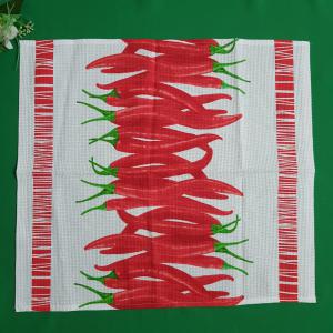 Nagyméretű paprika mintás pamut konyharuha, törlőkendő