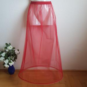 Piros színű, 1 karikás alsószoknya, abroncs, lépéskönnyítő