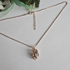 Rosegold színű, strasszköves nyaklánc