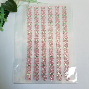 Rózsaszín öntapadós strasszkövek dekoráláshoz