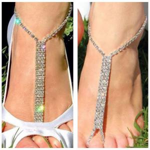 Strasszköves bokalánc, lábékszer