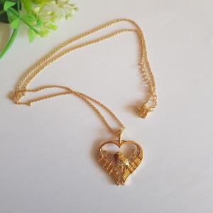 Strasszköves szív alakú, madár díszes nyaklánc