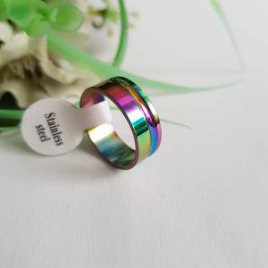 Szivárvány színű, aszimmetrikusan süllyesztett csíkos gyűrű