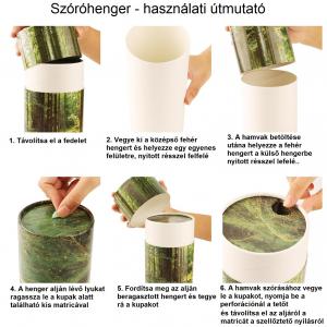 Szóróhenger közepes méret 2 liter erdős