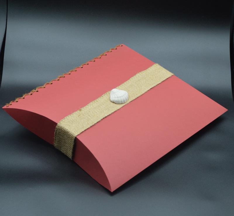 Lebomló vízi urna szórópárna tengeri kagyló dísz cseresznye szín