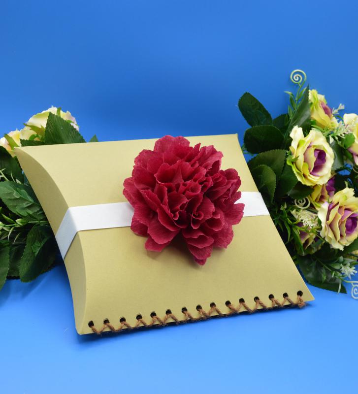 Urna szórópárna - olíva kis méret vörös színű virág