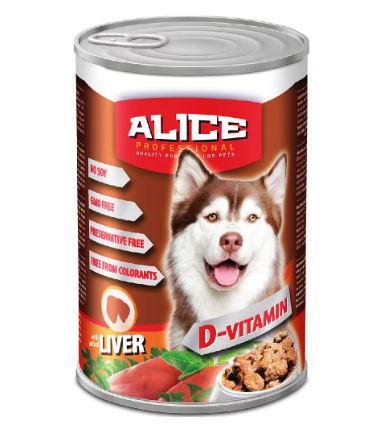 Alice Professional Dog konzerv - máj (1240g) nedves eledel kutyák részére