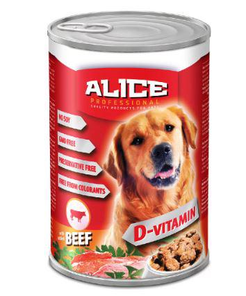 Alice Professional Dog konzerv - marha (1240g) nedves eledel kutyák részére