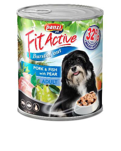 FitActive konzerv Adult - nedveseledel (sertés,hal) felnőtt kutyák részére (800g)