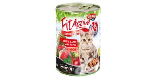 Fitactive konzerv Junior (marha,bárány,alma) konzerv - Kölyök macskák részére (415g)