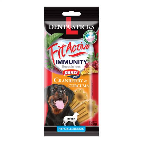 FitActive SNACK Denta-Sticks Hypoallergenic IMMUNITY "L" - jutalomfalat (vörösáfonya, kurkuma) kutyák részére (170g)